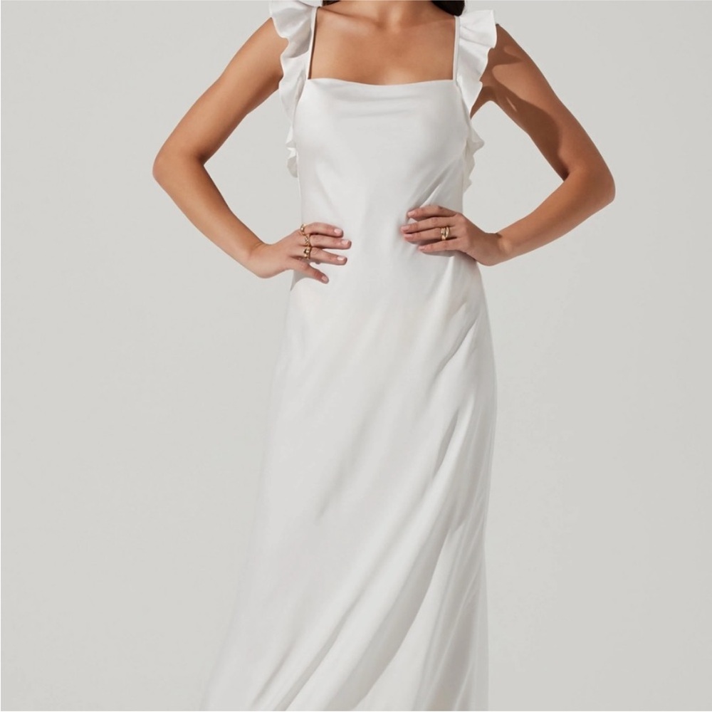Astr The Label Bryna Womens Satin Long Slip Dress